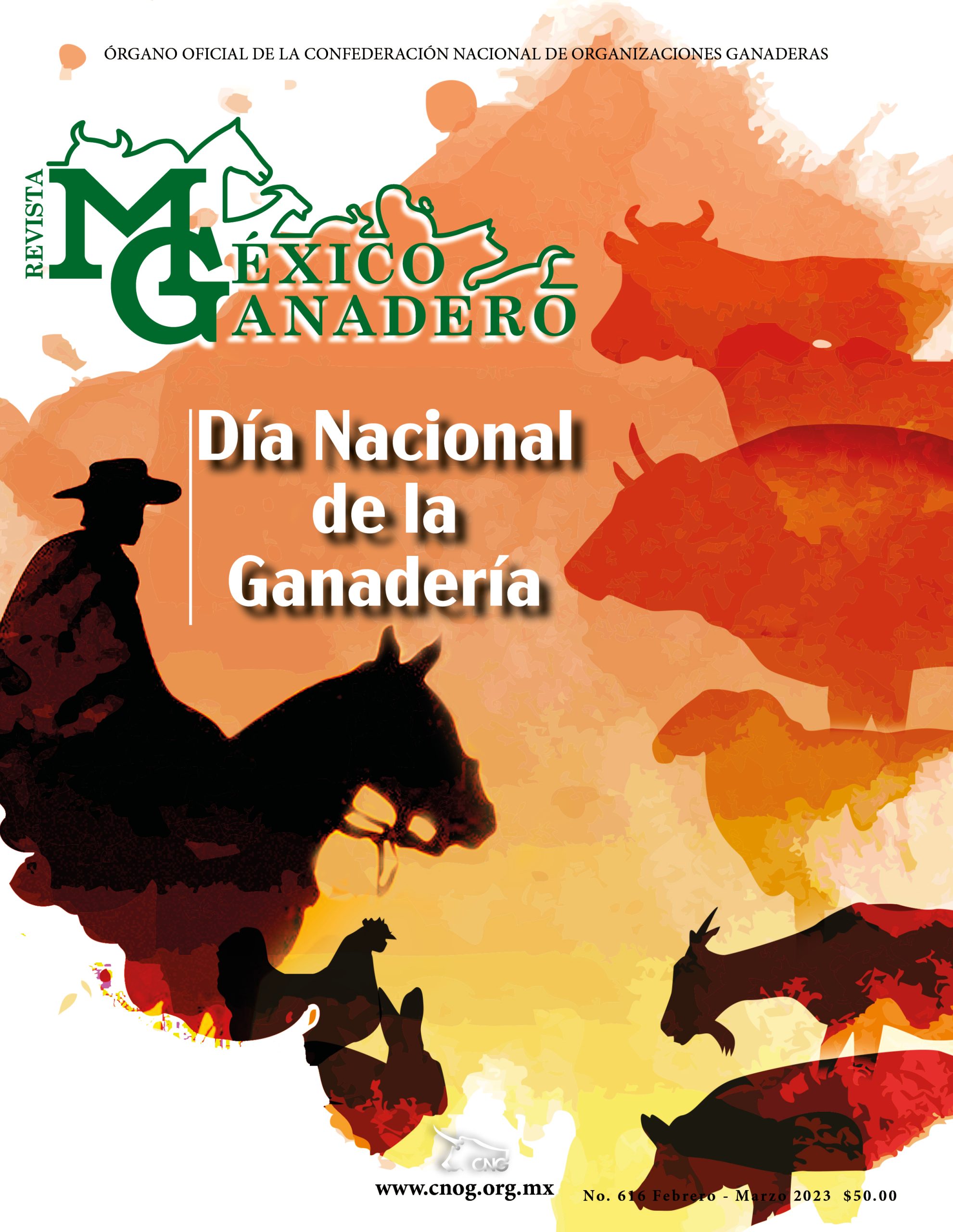 Portada de la revista México Ganadero. Edición 604 correspondiente a febrero-marzo de 2021